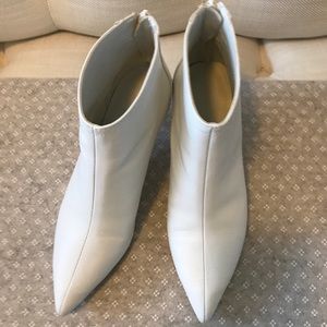 Mango white booties/ankle boots